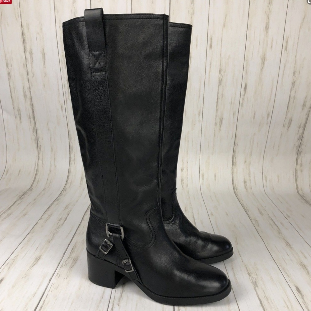 Ralph Lauren "Calvin" Leather Riding Boots